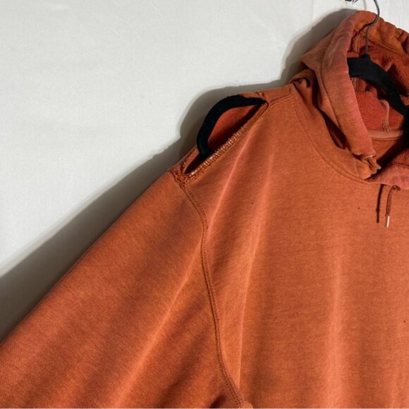 Carhartt Orange Heavily Distressed Pullover Hoodie M - Picture 7 of 16